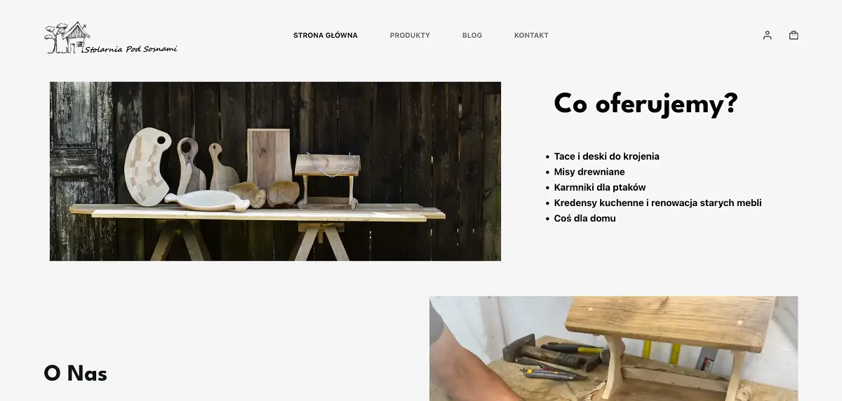 Zrzut ekranu wykonanej strony